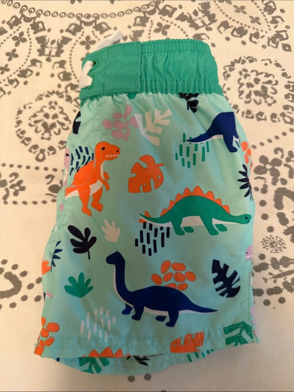Toddler Dino Print Swim Shorts - Size 18 Months